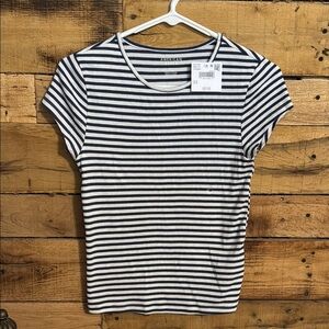 Striped Black and White Top